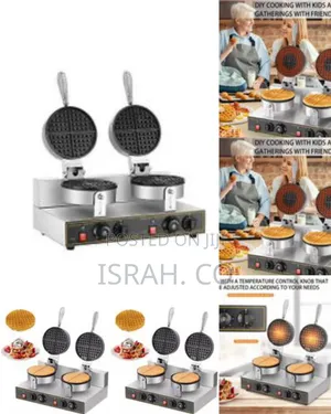 Commercial Waffle Maker, Double Head Waffle Maker Machine 110v 2400w