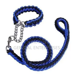 Braided Rope Dog Leash and Collar Set