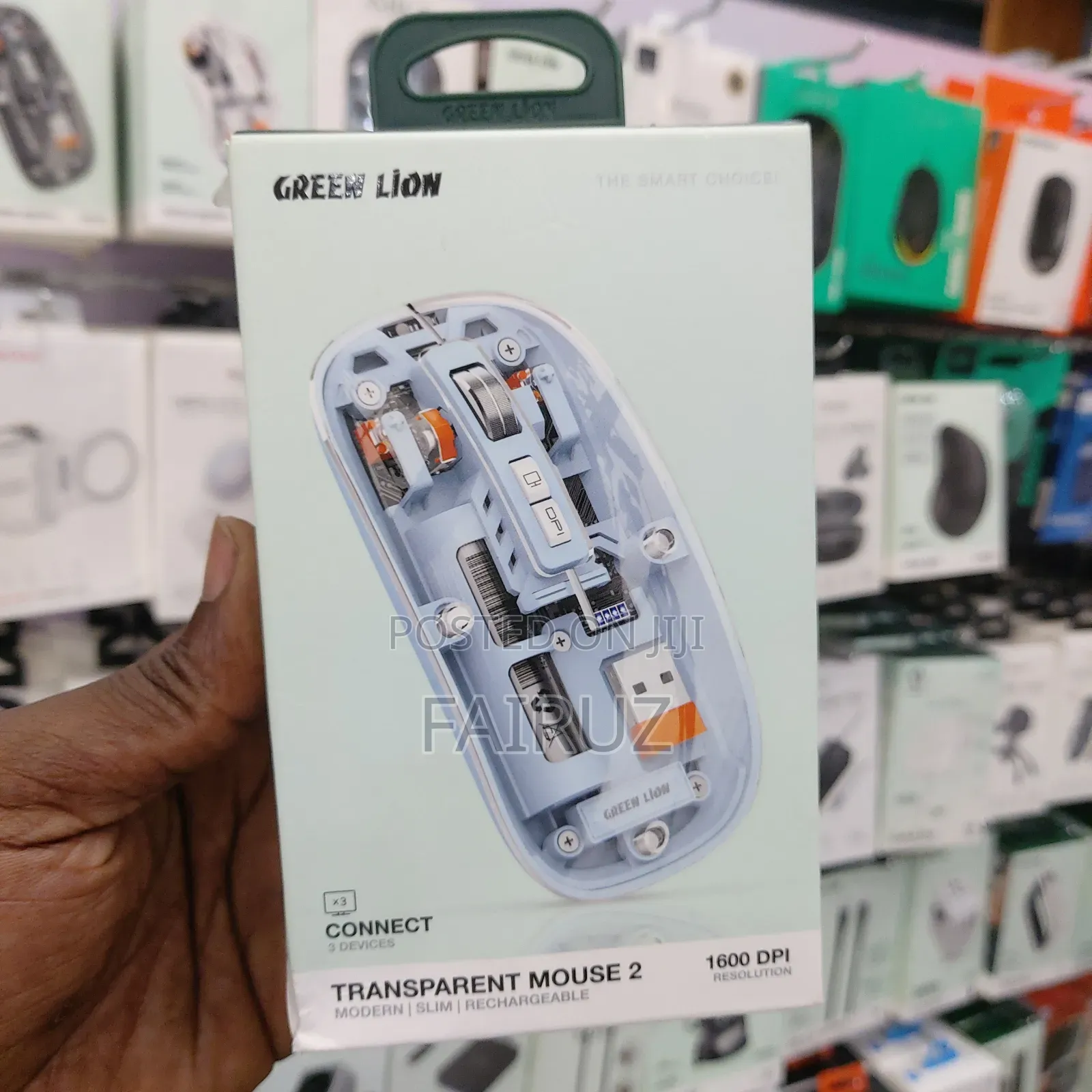 1600 Dpi Greenlion Transparent Mouse 2