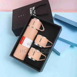 500ml Vacuum Flask Desk Cups Thermos Bottle- Peach