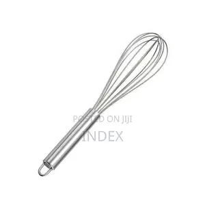 Small Handheld Stainless Steel Egg Whisk Mixer - Silver
