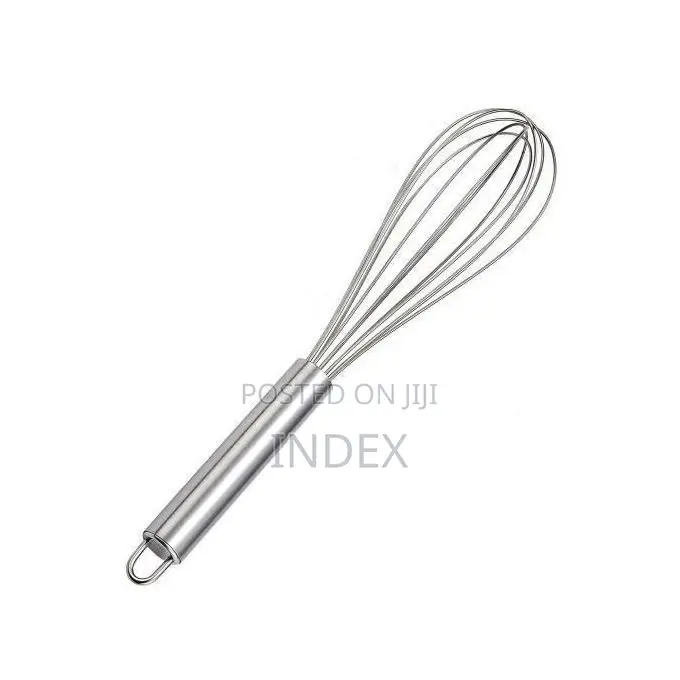 Small Handheld Stainless Steel Egg Whisk Mixer - Silver