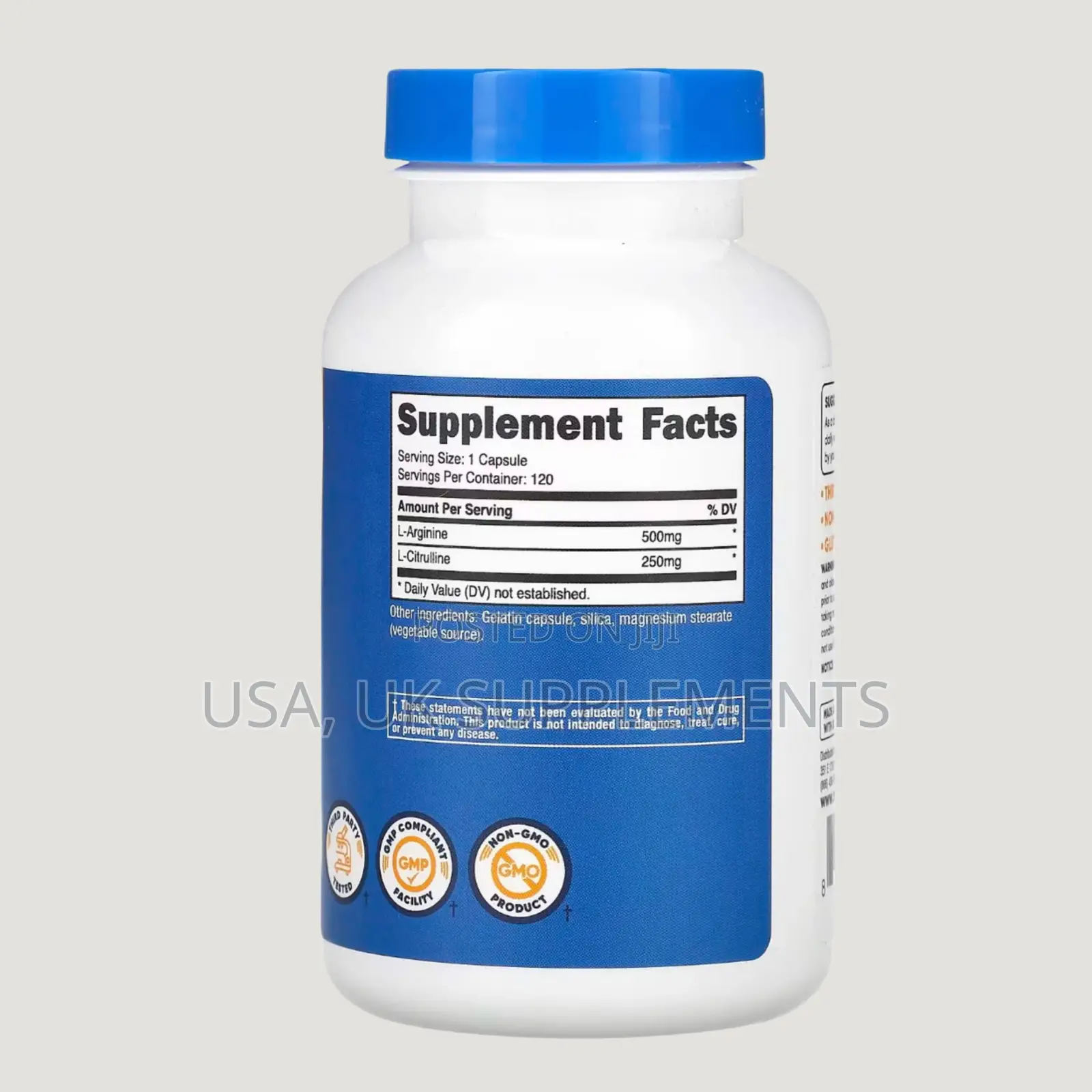 Nutricost L-Arginine L-Citrulline 120capsules