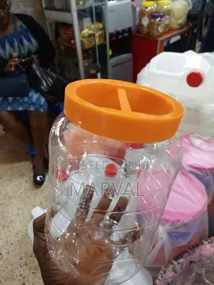 Clear Plastic Storage Jar