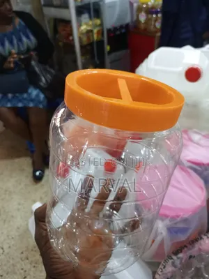 Clear Plastic Storage Jar