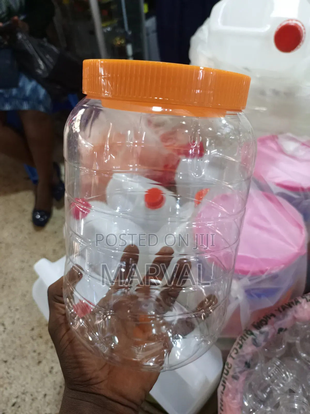 Clear Plastic Storage Jar