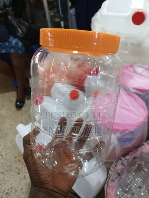Clear Plastic Storage Jar
