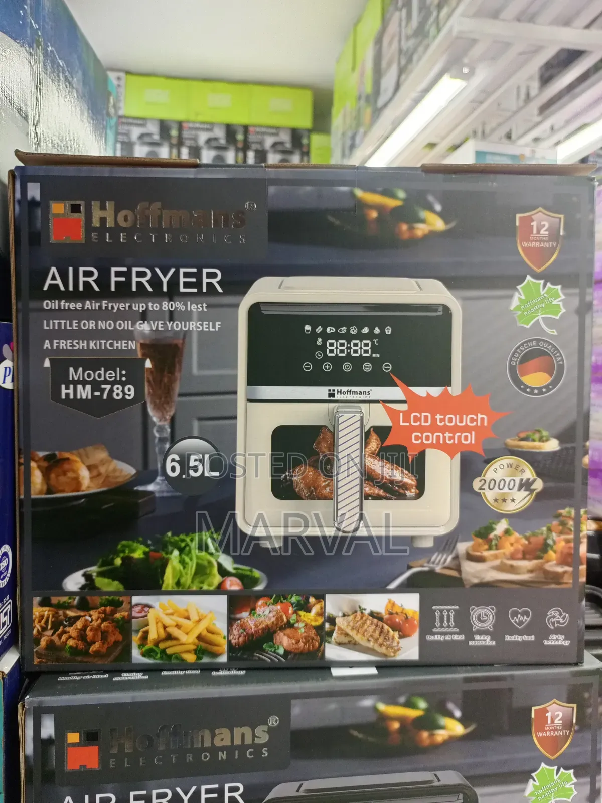 Hoffmans Electronics Air Fryer (Model Hm-789) - 6.5-Liter
