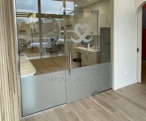 Frosted Glass Sticker for Office Privacy | Branding Kampala