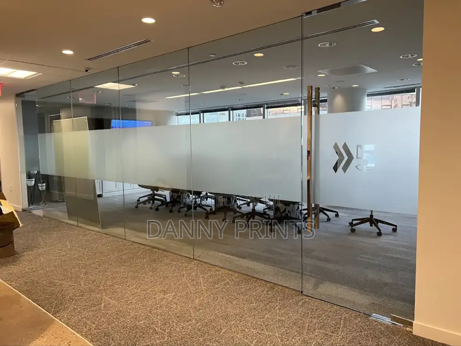 Frosted Glass Sticker for Office Privacy | Branding Kampala