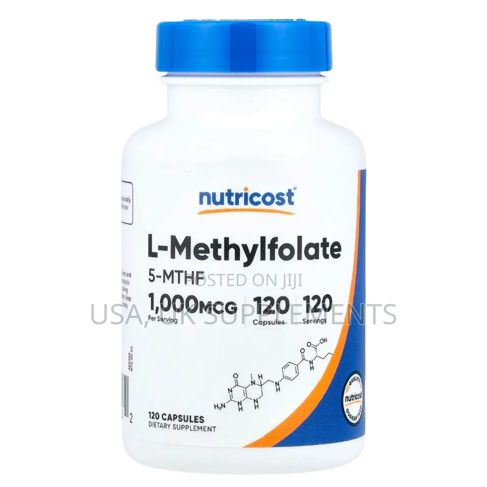Nutricost 1000mcg L-Methylfolate 5-MTHF 120capsules