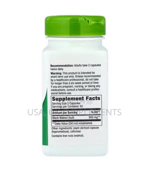Black Walnut Hulls 900mg 100capsules Nature’S Way