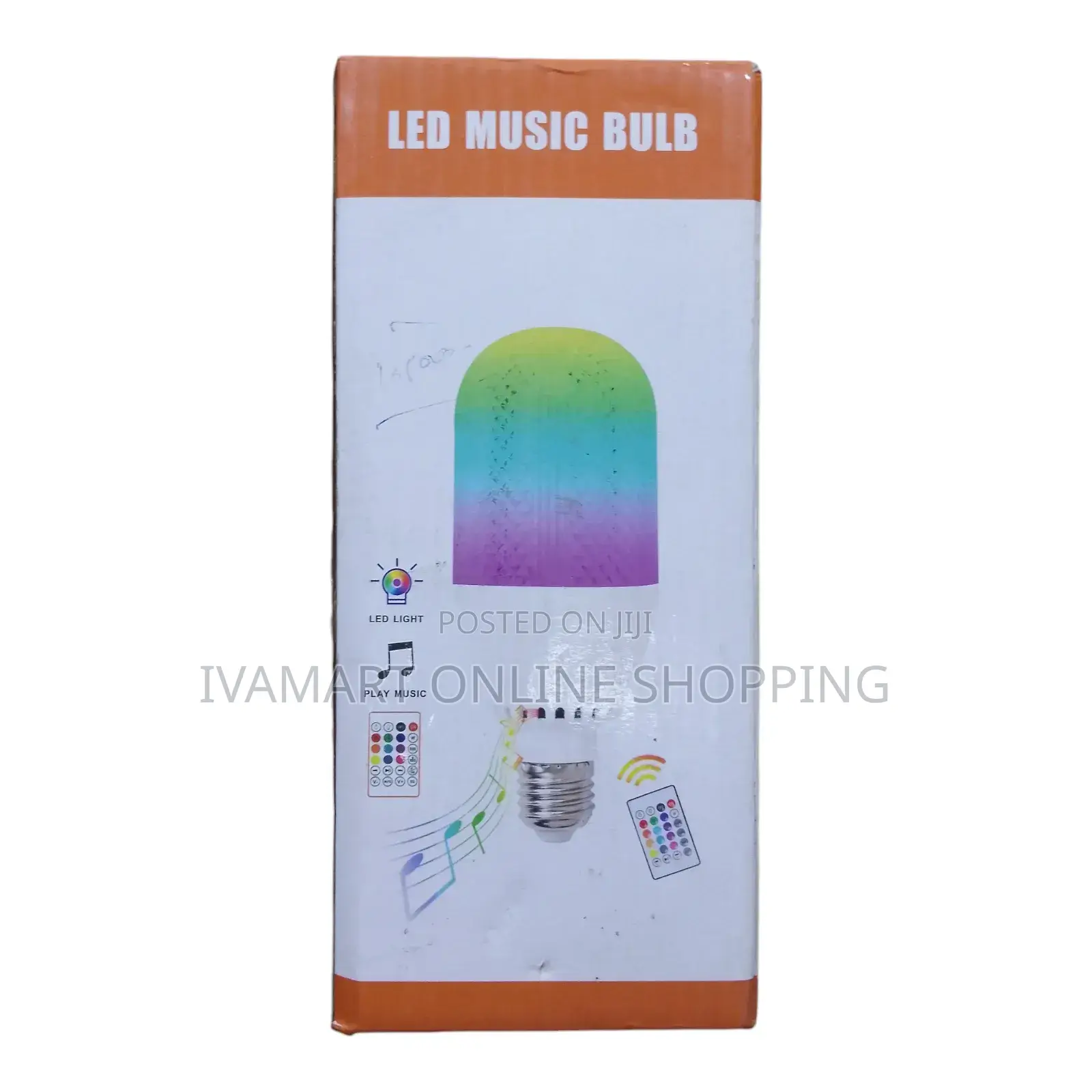 2 in 1 Bluetooth Music Led Light Bulb - Remote Control, RGB Lights