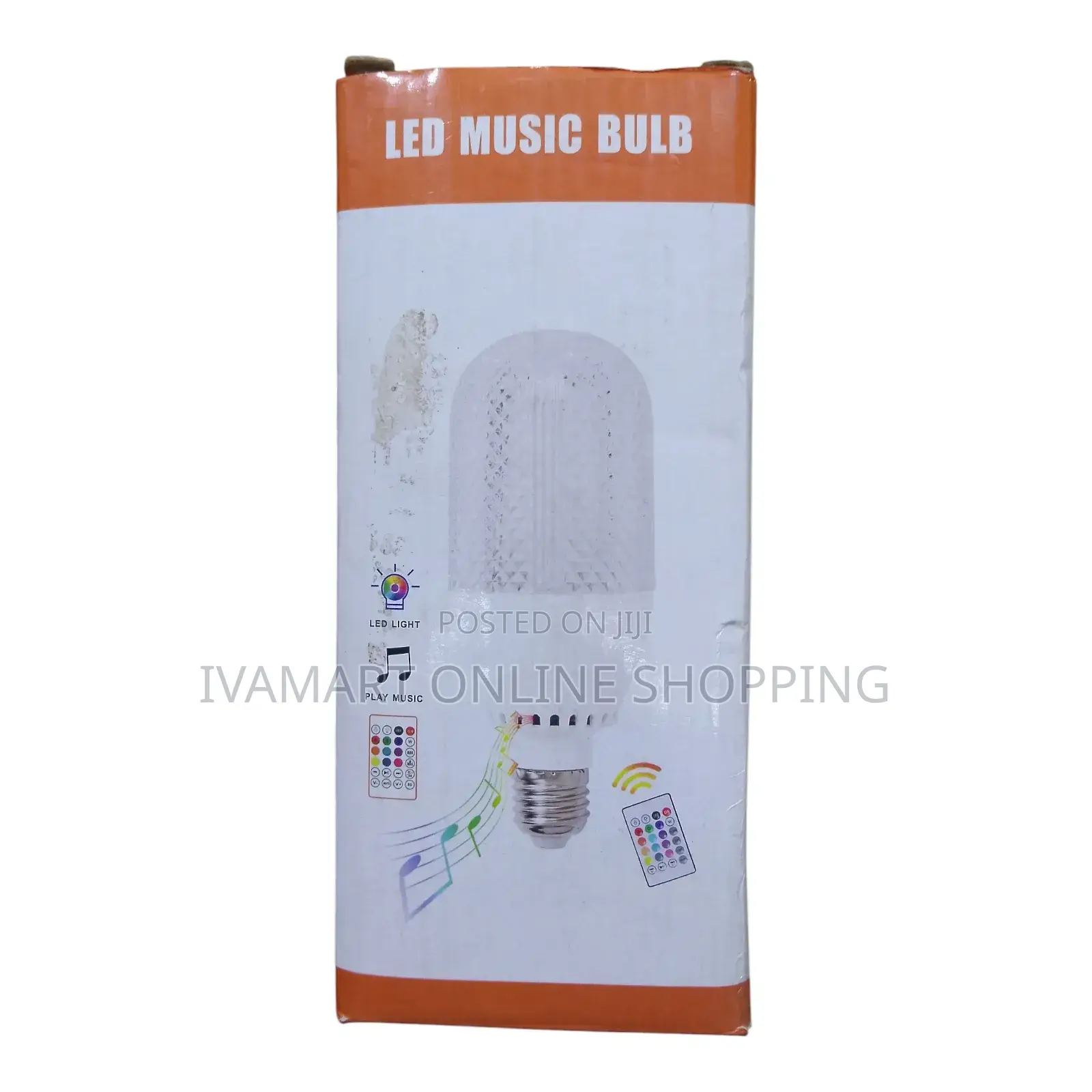 2 in 1 Bluetooth Music Led Light Bulb - Remote Control, RGB Lights