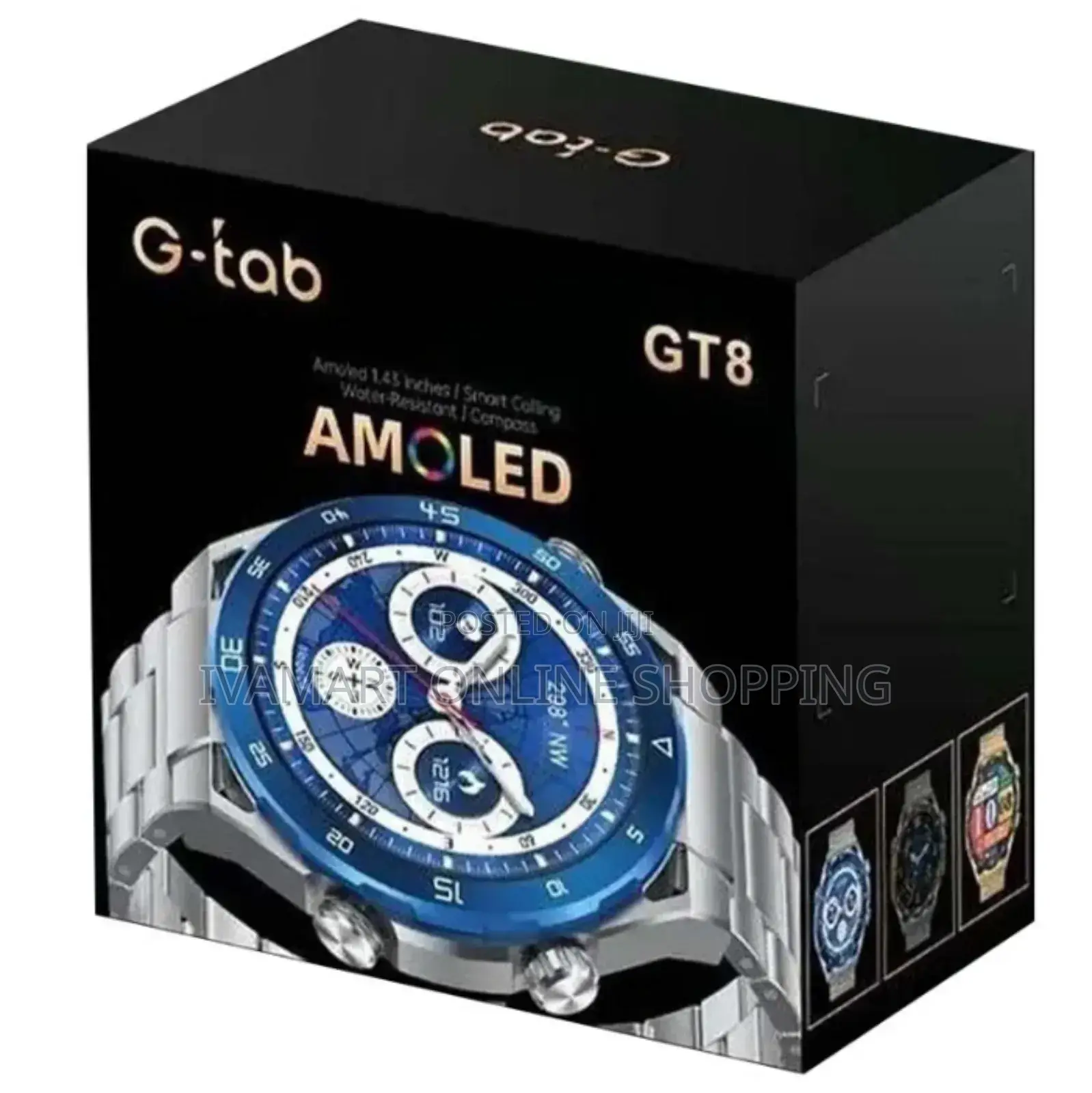 G-Tab Gt8 Smart Watch - Amoled Display
