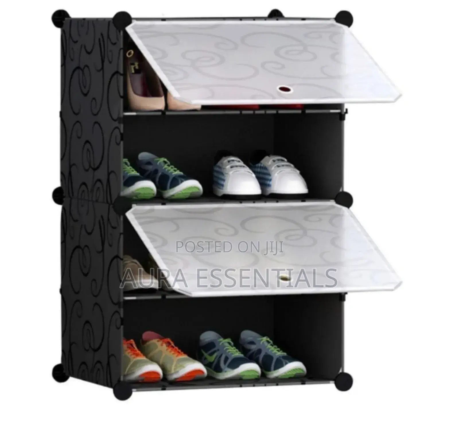 4 Tier Shoe Rack Organizer Storage Stackable