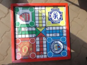Ludo Board Game Glass Protected - Size 24 × 24 Inches