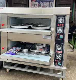 2 Deck 6 Tray Gas Commercial Baking Oven - Silver
