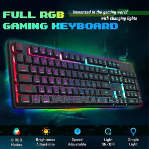Gaming Keyboard and Mouse Wired Gaming Usb Wired Gtx300 Combo