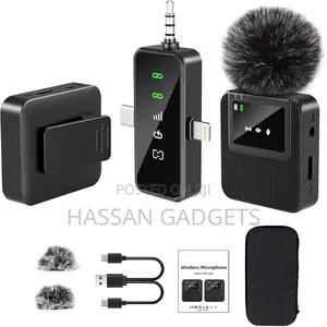 3-in-1 Mini Microphone for iPhone, Android, Camera - 328ft Long Range,