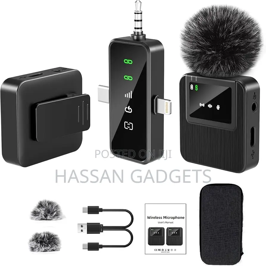 3-in-1 Mini Microphone for iPhone, Android, Camera - 328ft Long Range,