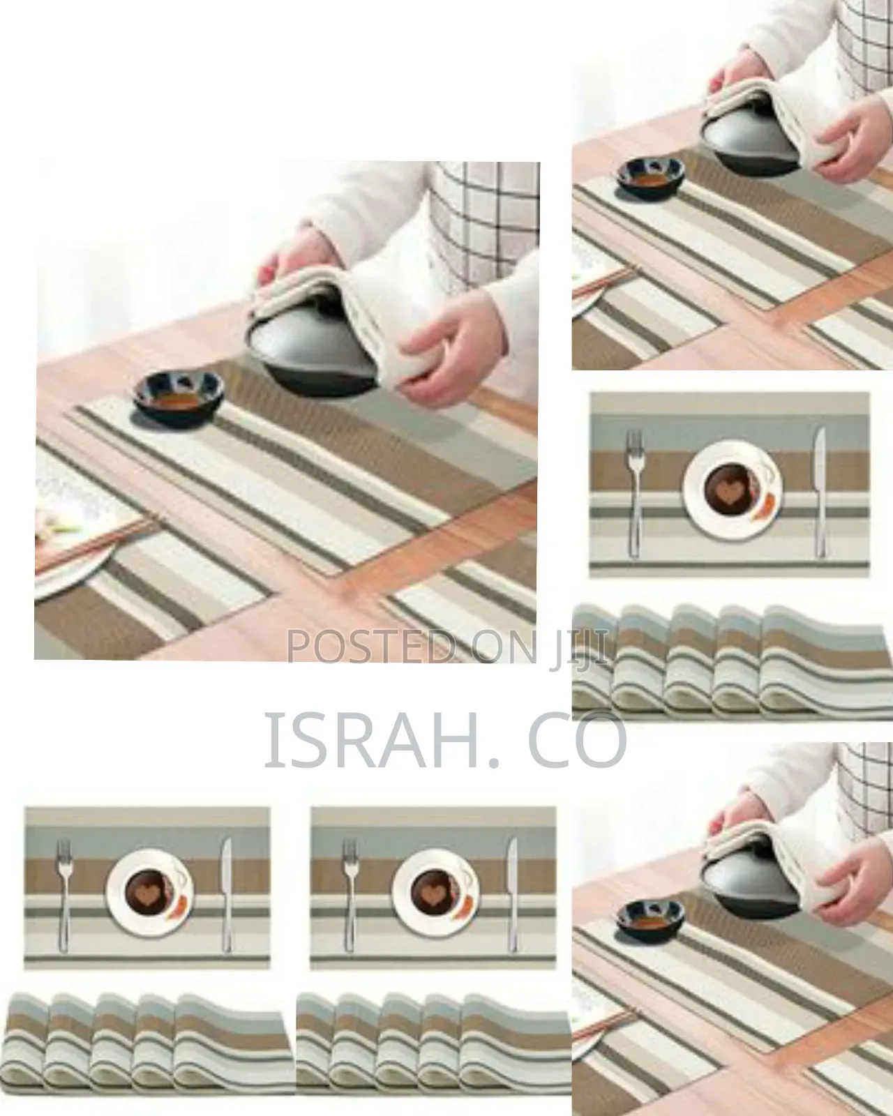 6 PCS Table Mats With a Runner