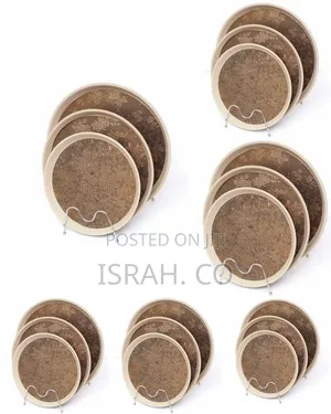 3 PCS of Round Rubber Non-Slip Serving Trays Platters