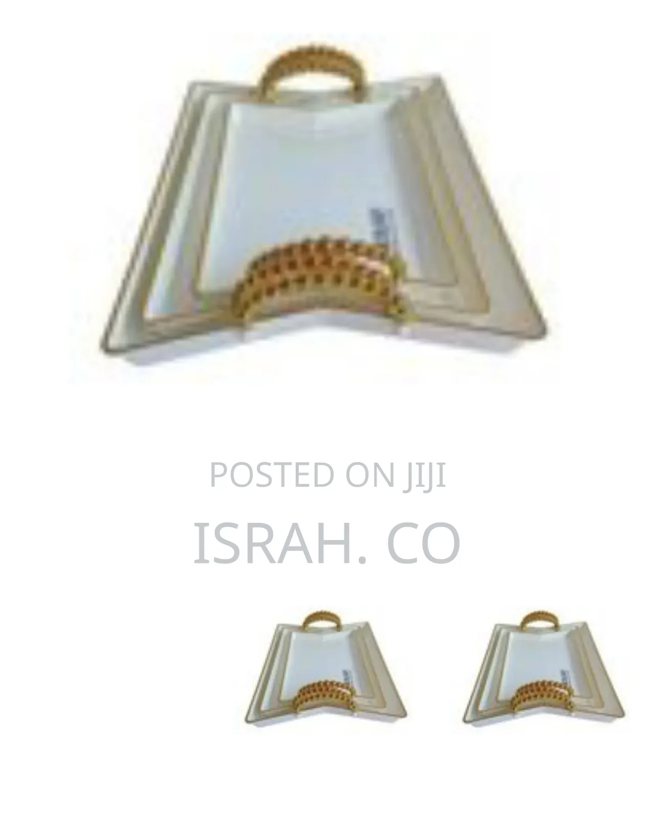 3 Pieces Plastic Fashion Trays