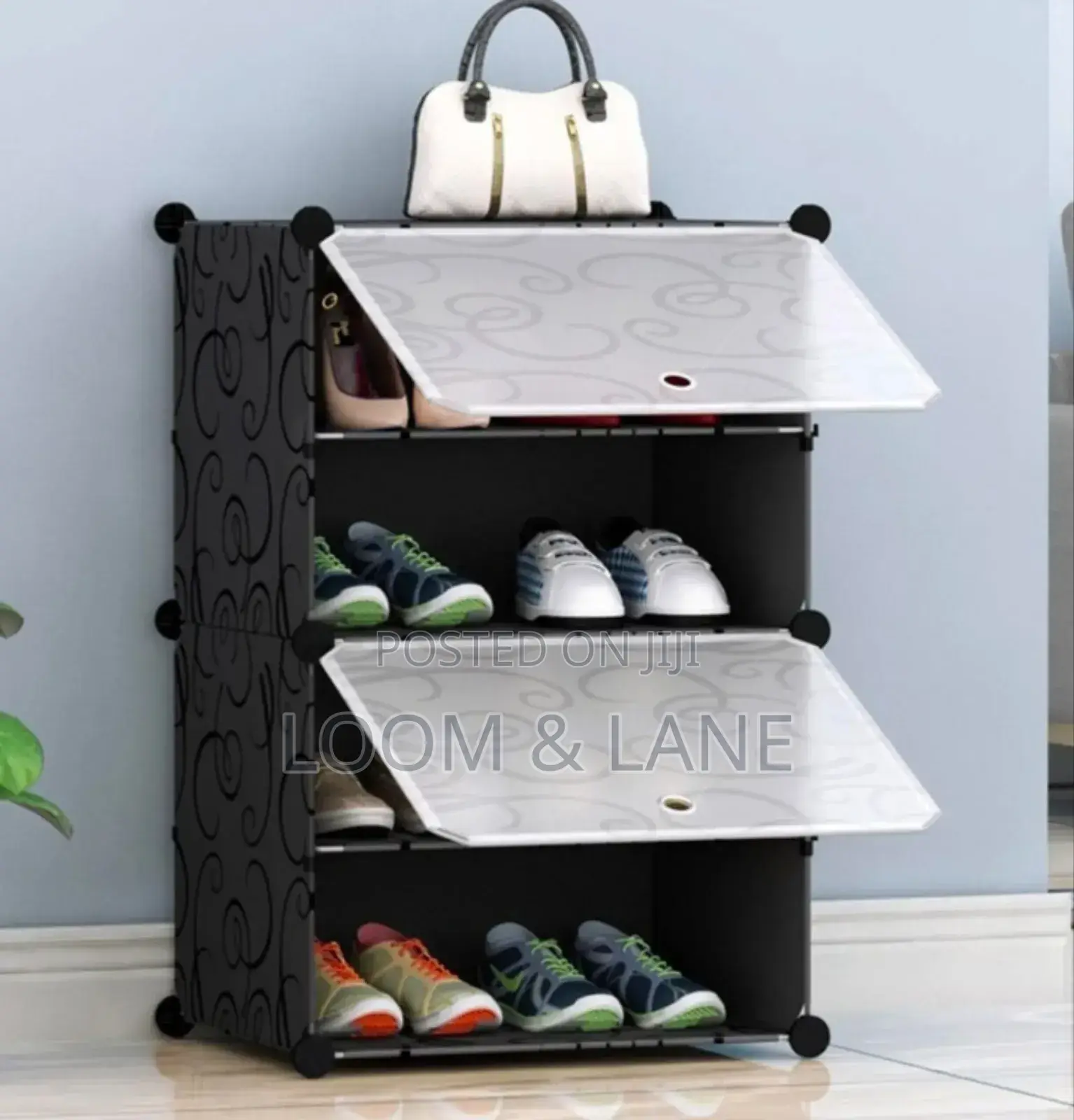4 Tier Shoe Rack Organizer Storage Stackable