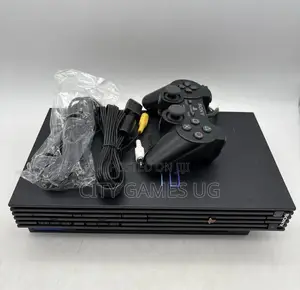 Playstation 2 Ps2 Fat Black Game Console With Controllers