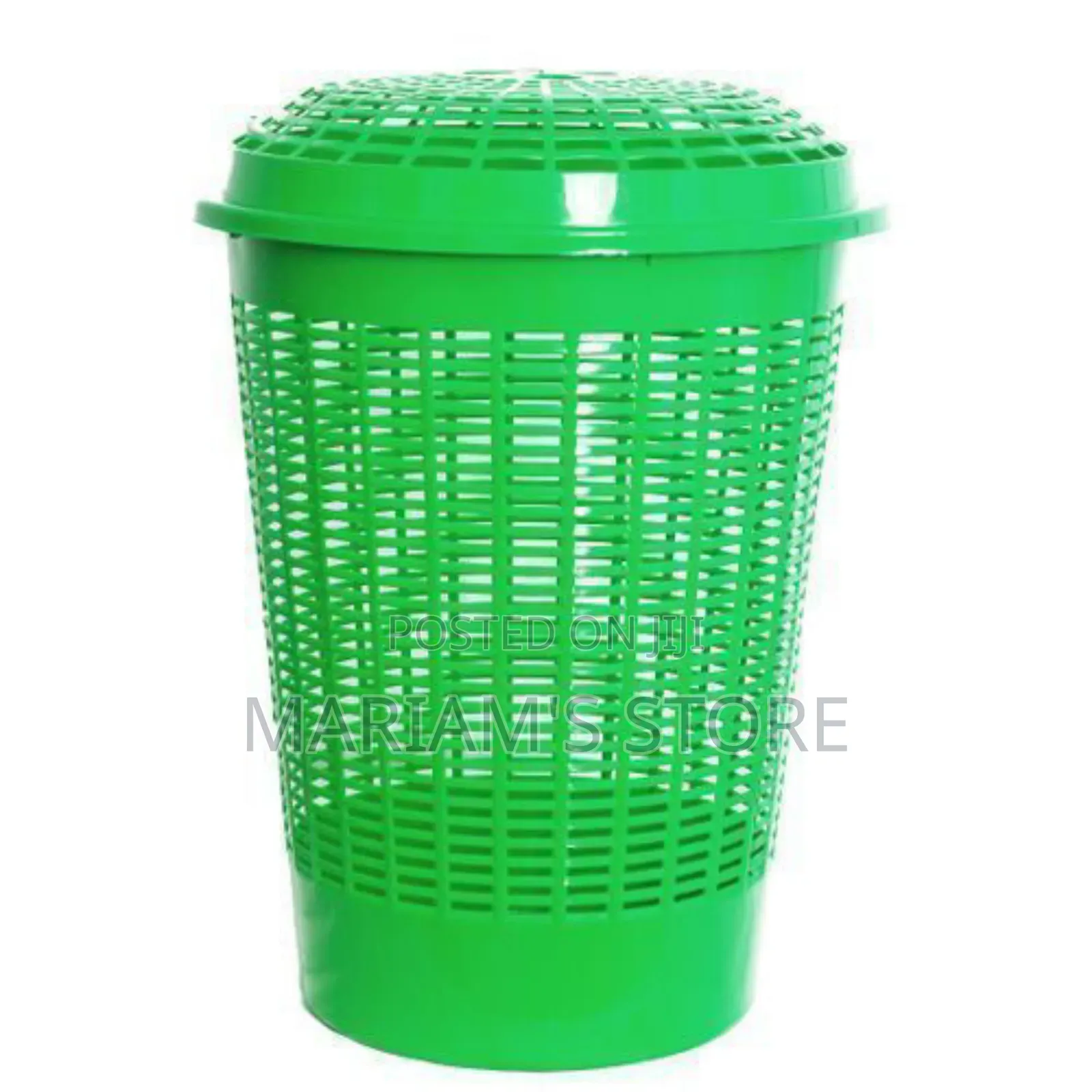 Mukwano Plastic Laundry Basket With a Lid - Color May Vary