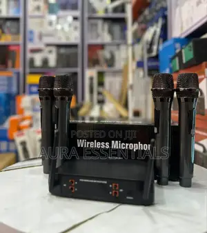 4 in Wireless Microphone With Antenna Receiver