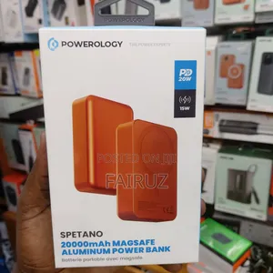 Powerology Aluminum Magnetic Wireless Power Bank 20000mah
