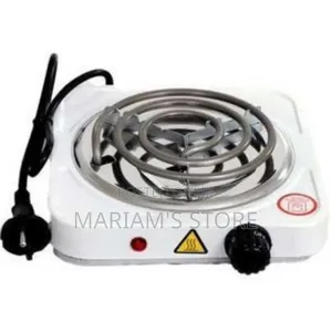Single Coil Electric Hot Plate - White, Black