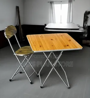 Wooden Foldable Reading Table and Wooden Foldable Reading Chair