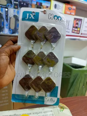 9pcs Adhesive Wall Hooks.