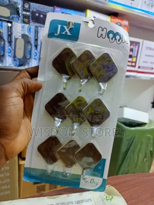 9pcs Adhesive Wall Hooks.