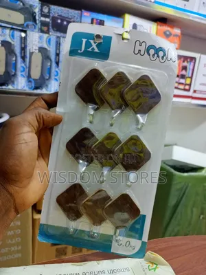 9pcs Adhesive Wall Hooks.