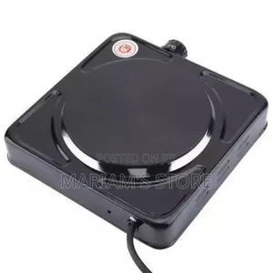 Single Solid Electric Hotplate 1000w - Black White