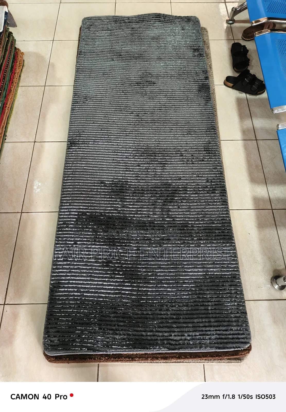 Classic Bedside Carpet.Gray Color