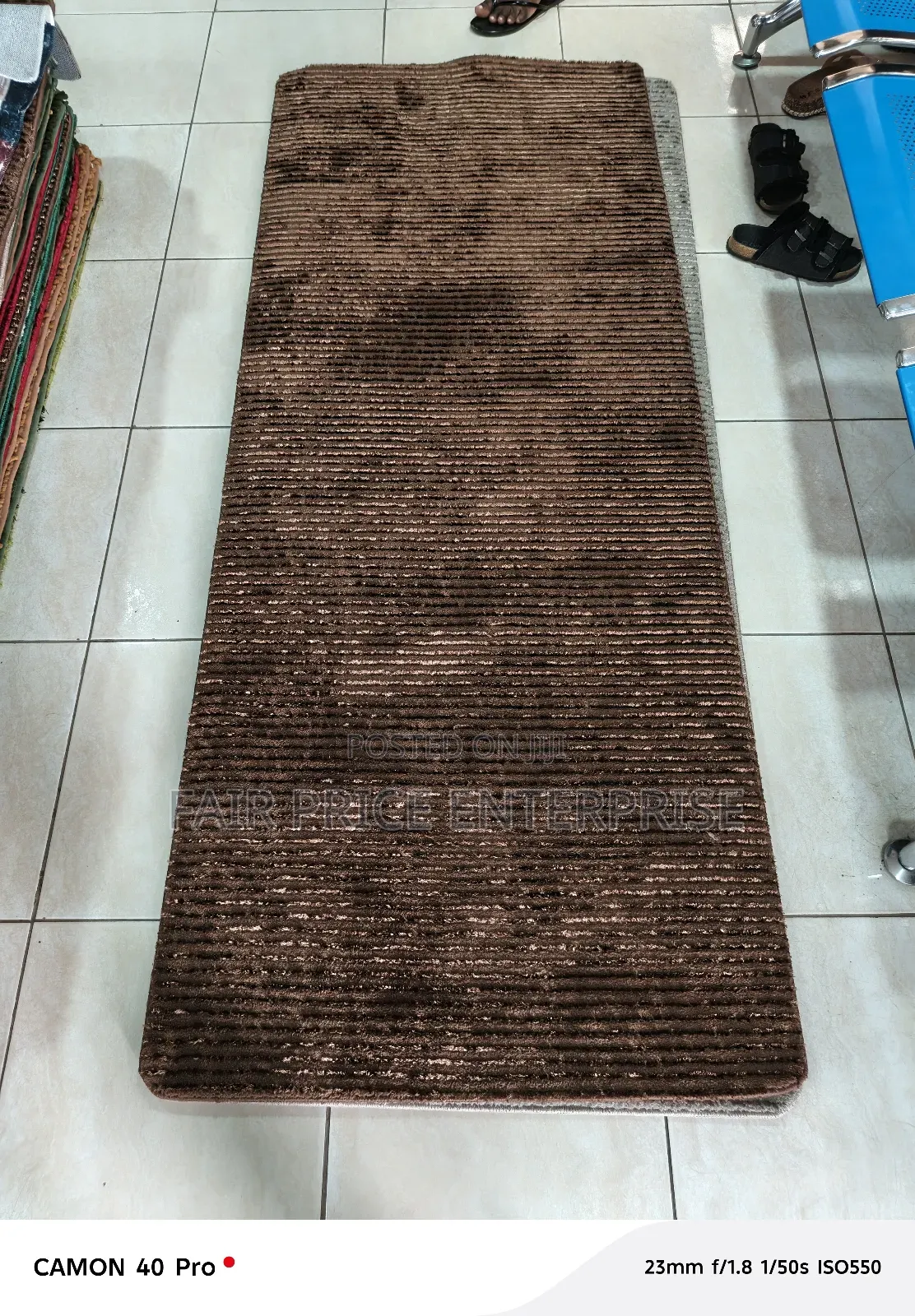 Classic Modern Bedside Carpets. Brown Color