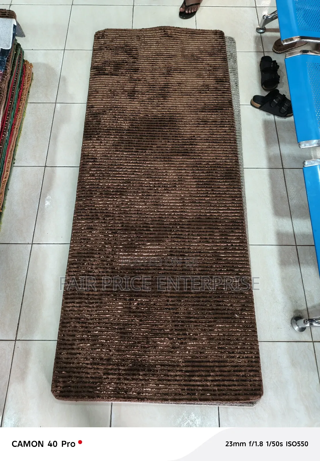 Classic Modern Bedside Carpets. Brown Color