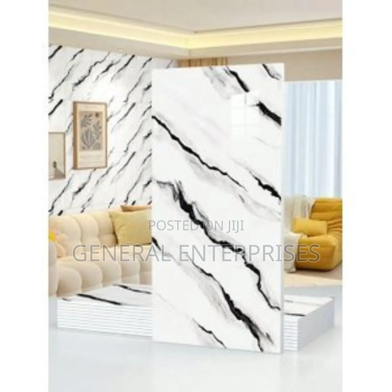 12pc Marble Peel and Stick Waterproof Wall Panels