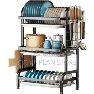 New Kitchen Storage Rack Kitchen Storage Rack Metallic 3 Tier