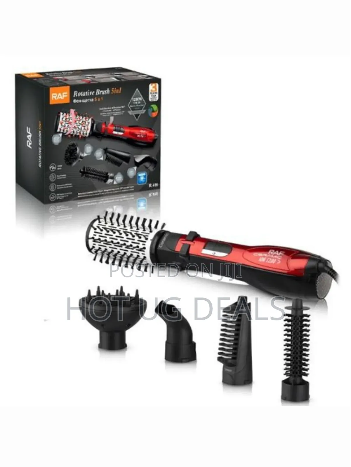 Raf 5-in-1 Rotative Brush, A Multifunctional Hair Styling Tool.