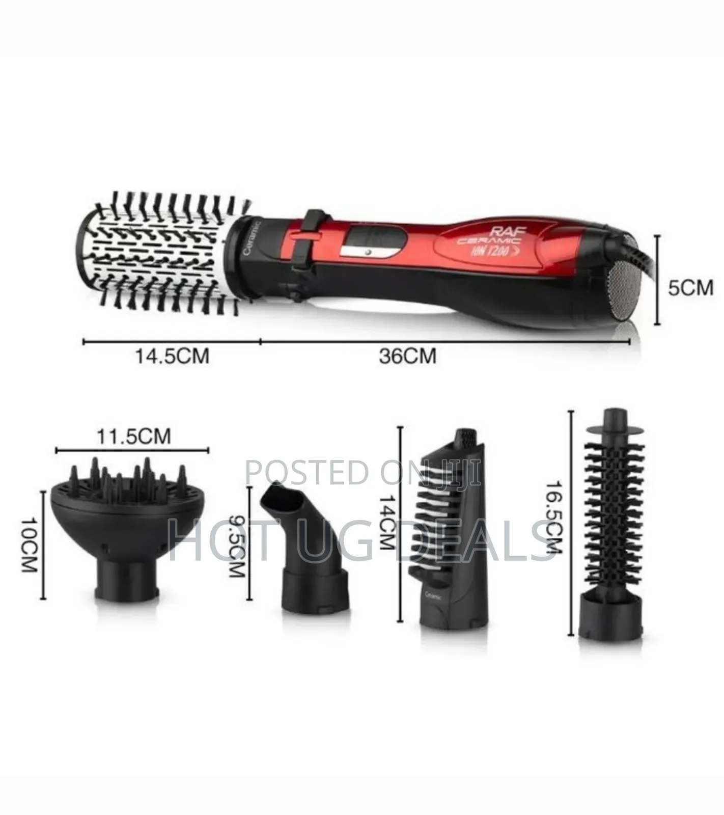 Raf 5-in-1 Rotative Brush, A Multifunctional Hair Styling Tool.