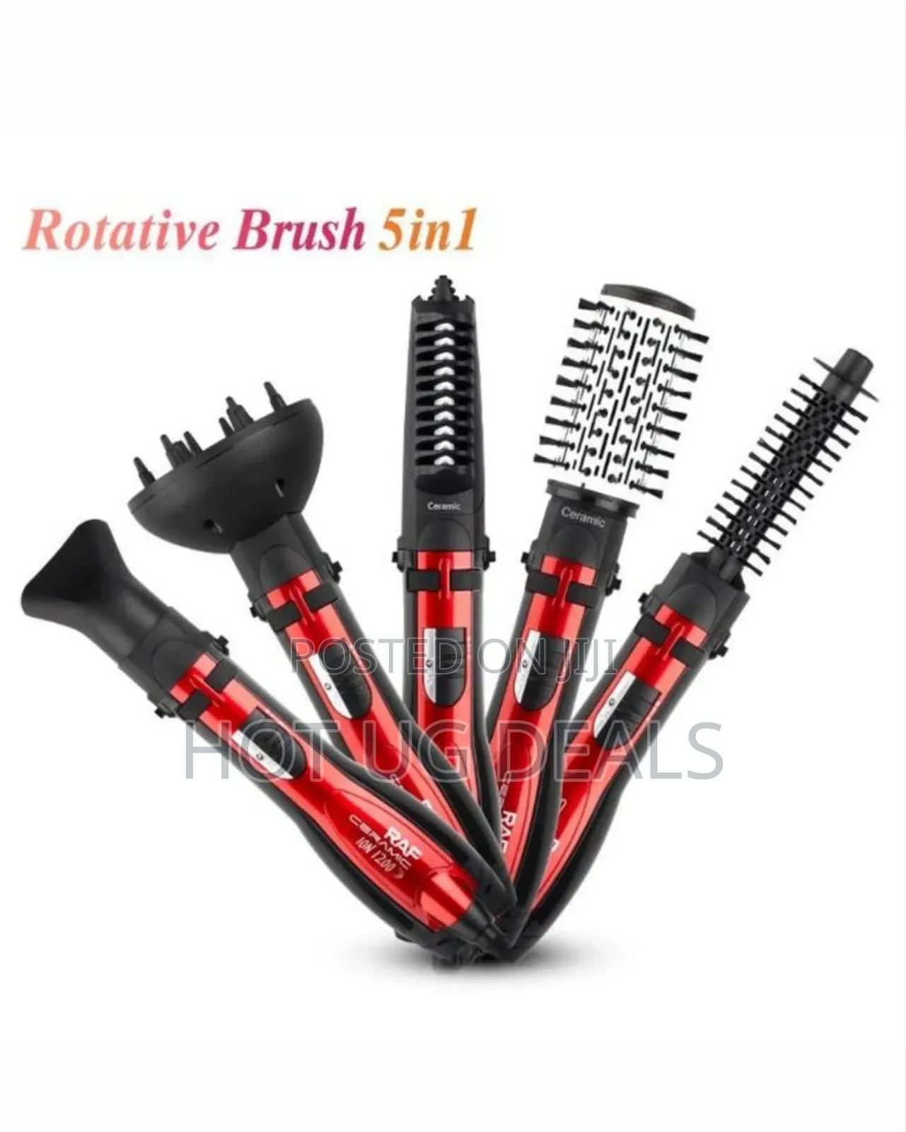 Raf 5-in-1 Rotative Brush, A Multifunctional Hair Styling Tool.
