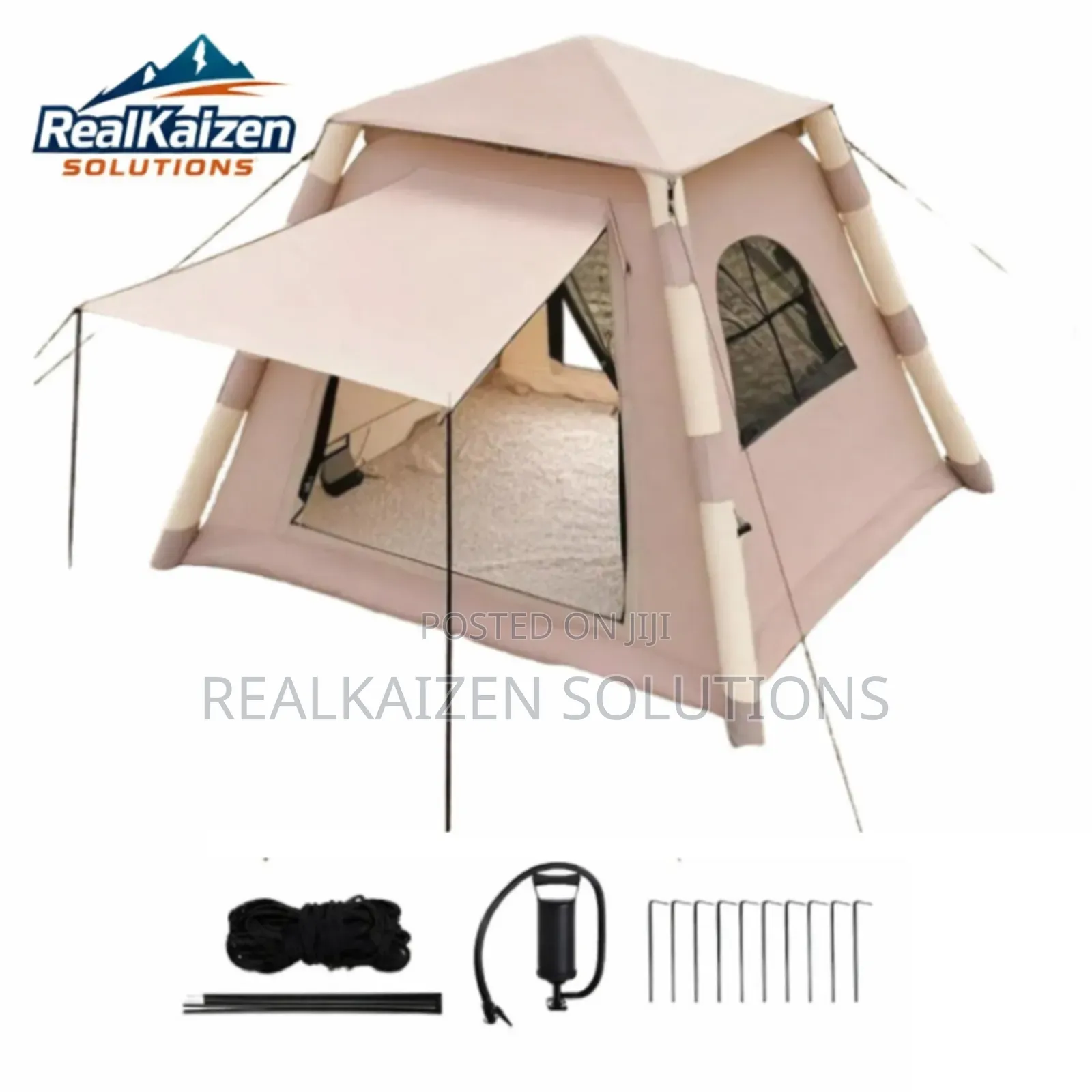 Premium All Season Waterproof Inflatable Camping Tent for 4–8 People