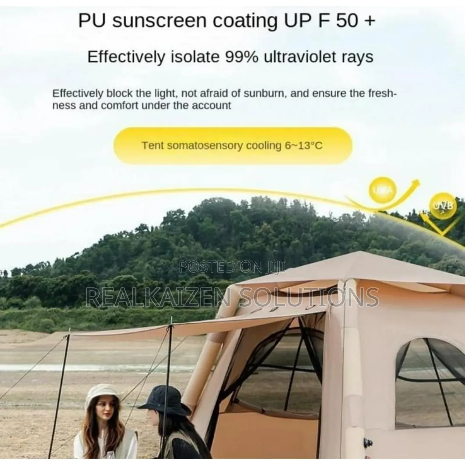 Premium All Season Waterproof Inflatable Camping Tent for 4–8 People