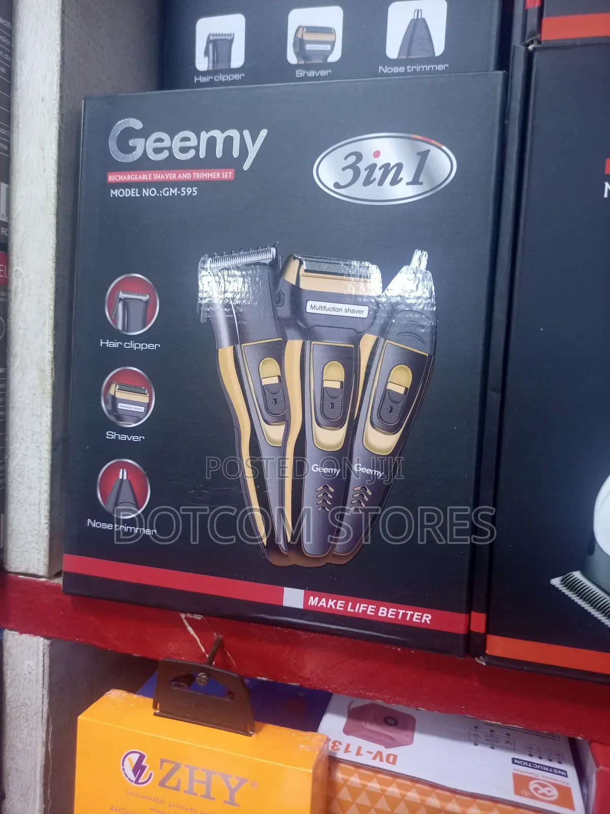 Geemy Gm-595 3-in-1 Rechargeable Kit